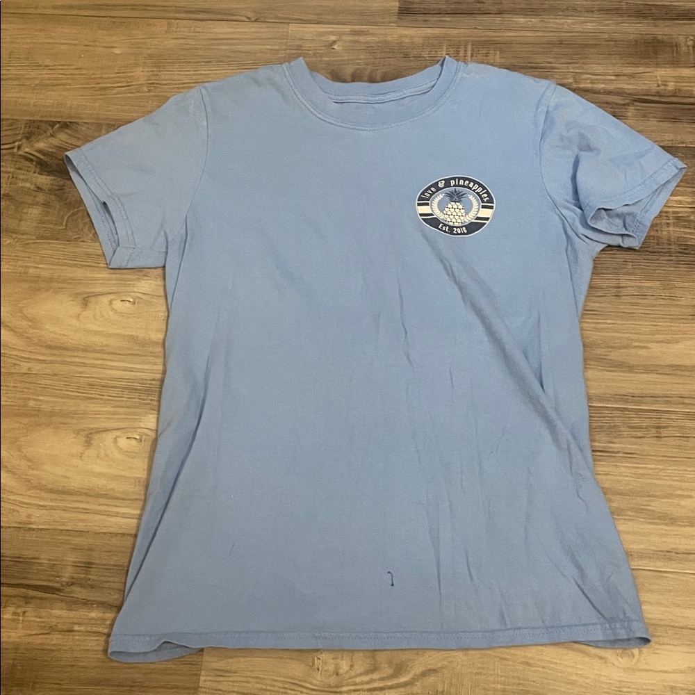 Light Blue Graphic Short Sleeve Tee